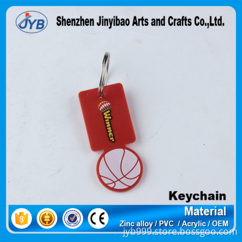wholesale price custom printing plastc ABS trolley token coin holder keychain